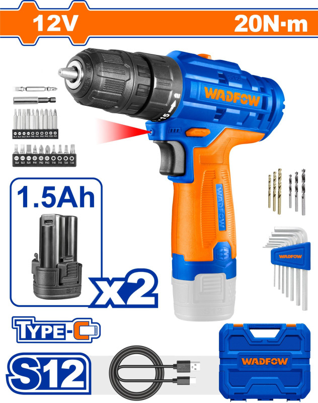 WCDS525 ثاقب لاسلكي 2 بطاريه